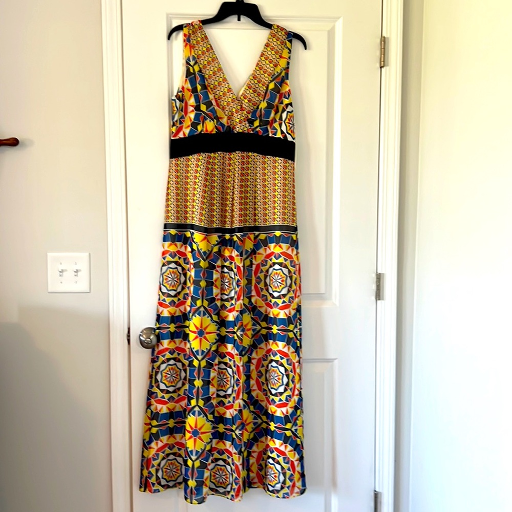 Ann Taylor Size 10 Orange/Yellow/Blue/Cream colors